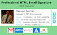 create professional clickable html email signature