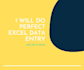 do perfect excel data entry and PDF to excel