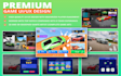 design premium game UI hud and menus for 2d or 3d games
