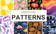 design vector seamless, trendy patterns and textile prints