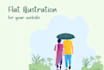 draw anything into a modern flat illustration for website