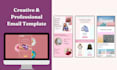 create a professional email template with a creative design