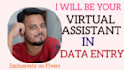data entry,web research,data mining and copy paste