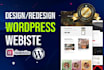 design or redesign wordpress website with elementor