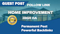 do guest post on UK home improvement sites