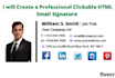 create a professional clickable HTML email signature