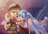 draw an anime illustration with background
