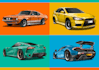 draw a professional cartoon car style illustration