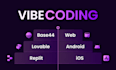develope mvp vibe coding using lovable, replit and base44