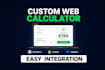 build a custom web calculator for your business