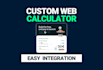 build a custom web calculator for your business