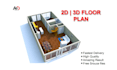 make 2d or 3d floor plan, rendering and 3d model
