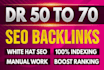 make dr 50 to 70 SEO backlinks to boost website ranking