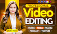 do professional video editing and post production in 24 hours
