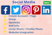 create , page setup and optimize all social media