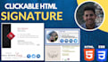 design a professional clickable HTML email signature