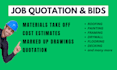 help you prepare job quotation and simple project bids