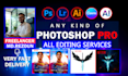 do any kind of photoshop image editing within 1 hours