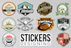 design logo, badge, decal, label, and custom sticker