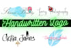 do scripted, handwritten, signature, calligraphy logo