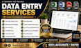 do data entry, excel data management, web research, copy paste, typing