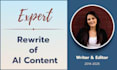 expertly edit or rewrite to humanize ai content