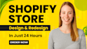do shopify website redesign, redesign shopify store, shopify store design