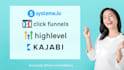 do clickfunnels 2 0, gohighlevel funnel, ghl, kajabi website, systeme io expert