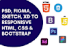 convert your figma design to HTML,CSS,bootstrap or react