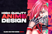 design awesome anime youtube,twitch,twitter,facebook banner