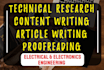 do technical writing and research on electrical engineering and electronics eng