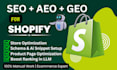 do GEO aeo and seo for shopify store to rank in ai google chatgpt gemini