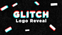 create glitch distorted logo reveal animation