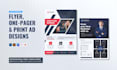 design one pager, canva flyer, sell sheet, media kit, print ad, magazine ad