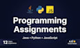 complete programming assignments in java, python, and javascript