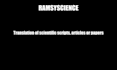 translate scientific scripts, articles or papers