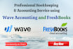be your bookkeeper using wave accounting and freshbooks