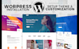 install wordpress, setup theme and customization your website