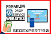 create drop service or dropservicing wordpress website