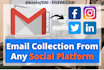 collect niche targeted email list clean and verified