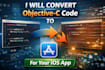 convert objective c code to swift for your ios app