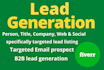 do GEO, b2b lead generation and data research