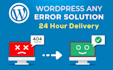 fix any errors issues wordpress or problems