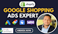 setup and manage google shopping ads for shopify ecommerce,optimize shopping ads