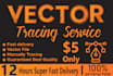 vectorize, recreate, raster to vector your logo or images