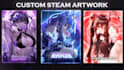 create custom animated steam artwork