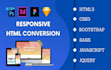 convert figma, sketch, xd, and PSD to HTML responsive sites
