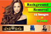 do background removal on person and objects