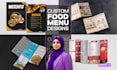 design food menu, restaurant and digital menu