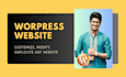 customize, edit, redesign your wordpress website
